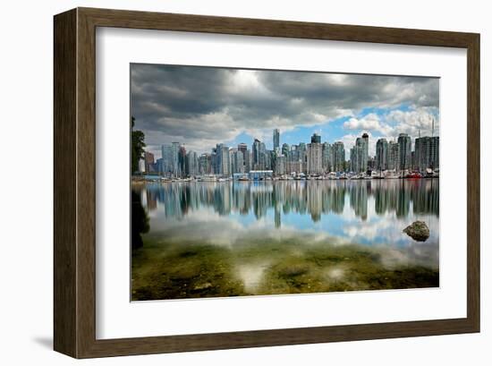 Vancouver from Stanley Park-null-Framed Art Print