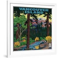 Vancouver Island Advertising Poster - Vancouver Island, Canada-Lantern Press-Framed Art Print