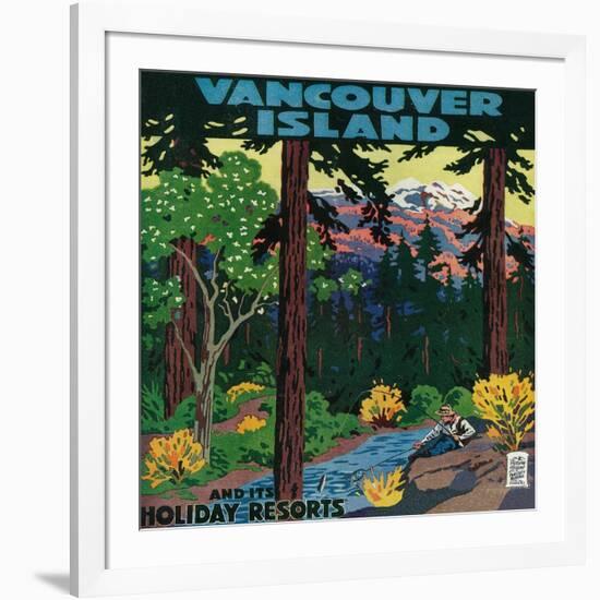 Vancouver Island Advertising Poster - Vancouver Island, Canada-Lantern Press-Framed Art Print