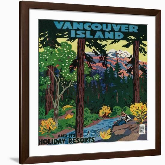 Vancouver Island Advertising Poster - Vancouver Island, Canada-Lantern Press-Framed Art Print