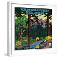 Vancouver Island Advertising Poster - Vancouver Island, Canada-Lantern Press-Framed Art Print