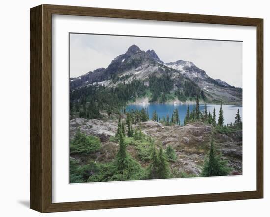 Vancouver Island, Strathcona Provincial Park, Glacier Feed Cream Lake-Christopher Talbot Frank-Framed Premium Photographic Print