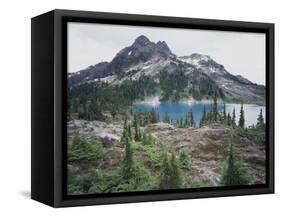 Vancouver Island, Strathcona Provincial Park, Glacier Feed Cream Lake-Christopher Talbot Frank-Framed Stretched Canvas