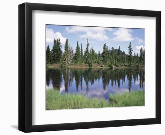 Vancouver Island, Strathcona Provincial Park, Reflecting in a Tarn-Christopher Talbot Frank-Framed Photographic Print