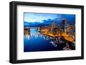 Vancouver Night View-abesan-Framed Photographic Print