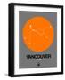 Vancouver Orange Subway Map-NaxArt-Framed Art Print