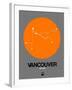 Vancouver Orange Subway Map-NaxArt-Framed Art Print