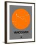 Vancouver Orange Subway Map-NaxArt-Framed Art Print