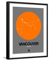 Vancouver Orange Subway Map-NaxArt-Framed Art Print