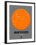 Vancouver Orange Subway Map-NaxArt-Framed Art Print