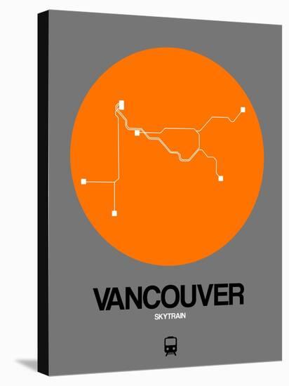 Vancouver Orange Subway Map-NaxArt-Stretched Canvas