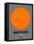 Vancouver Orange Subway Map-NaxArt-Framed Stretched Canvas