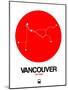 Vancouver Red Subway Map-NaxArt-Mounted Art Print