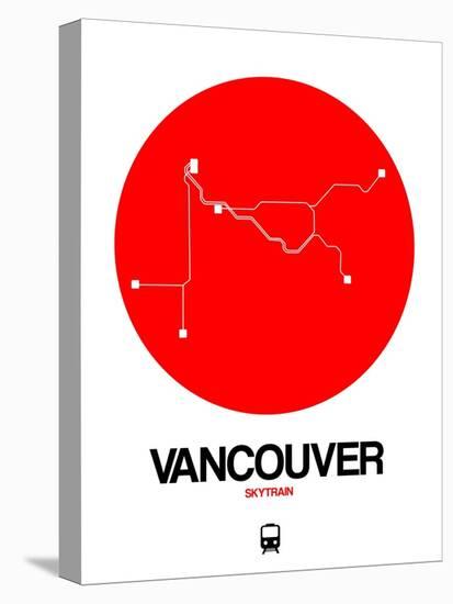 Vancouver Red Subway Map-NaxArt-Stretched Canvas