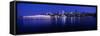 Vancouver Skyline at Night, British Columbia, Canada 2013-null-Framed Stretched Canvas