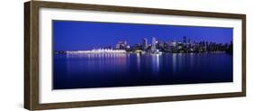 Vancouver Skyline at Night, British Columbia, Canada 2013-null-Framed Photographic Print