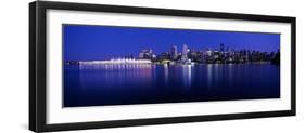 Vancouver Skyline at Night, British Columbia, Canada 2013-null-Framed Photographic Print