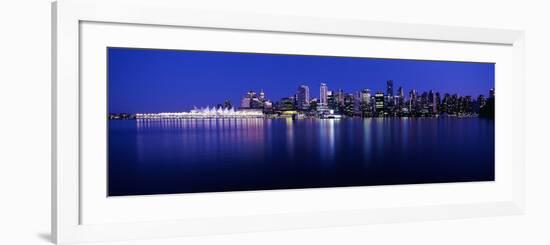 Vancouver Skyline at Night, British Columbia, Canada 2013-null-Framed Photographic Print