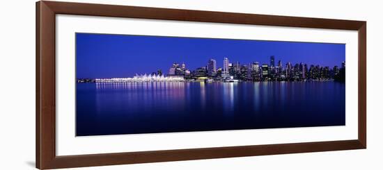 Vancouver Skyline at Night, British Columbia, Canada 2013-null-Framed Photographic Print