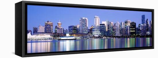 Vancouver Skyline at Night, British Columbia, Canada 2013-null-Framed Stretched Canvas