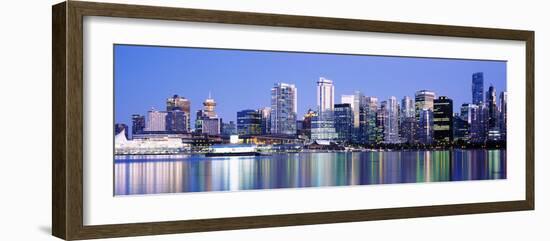 Vancouver Skyline at Night, British Columbia, Canada 2013-null-Framed Photographic Print