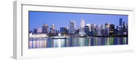 Vancouver Skyline at Night, British Columbia, Canada 2013-null-Framed Photographic Print