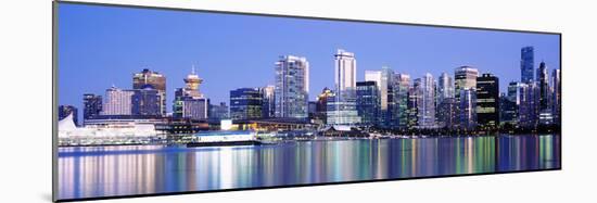 Vancouver Skyline at Night, British Columbia, Canada 2013-null-Mounted Photographic Print