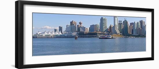 Vancouver skyline at waterfront, British Columbia, Canada-null-Framed Photographic Print