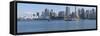 Vancouver skyline at waterfront, British Columbia, Canada-null-Framed Stretched Canvas