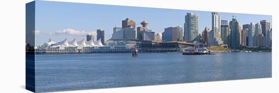 Vancouver skyline at waterfront, British Columbia, Canada-null-Stretched Canvas