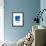 Vancouver Skyline Brush Stroke - Blue-NaxArt-Framed Art Print displayed on a wall