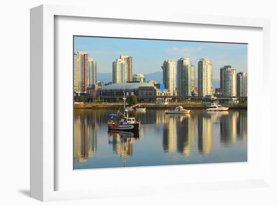 Vancouver Skyline &False Creek-null-Framed Art Print