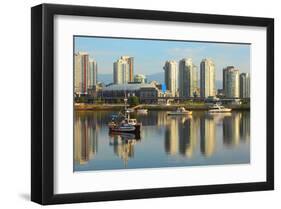 Vancouver Skyline &False Creek-null-Framed Art Print