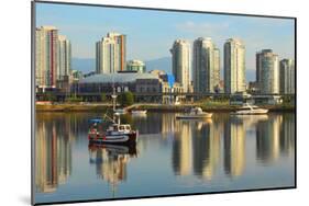 Vancouver Skyline &False Creek-null-Mounted Art Print