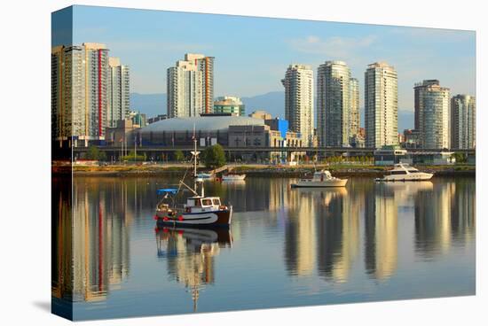 Vancouver Skyline &False Creek-null-Stretched Canvas