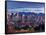 Vancouver skyline in front of North Shore Mountains-Ron Watts-Framed Stretched Canvas