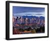 Vancouver skyline in front of North Shore Mountains-Ron Watts-Framed Premium Photographic Print