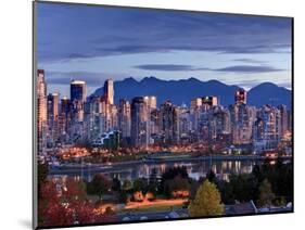 Vancouver skyline in front of North Shore Mountains-Ron Watts-Mounted Photographic Print
