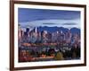 Vancouver skyline in front of North Shore Mountains-Ron Watts-Framed Photographic Print