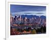 Vancouver skyline in front of North Shore Mountains-Ron Watts-Framed Photographic Print