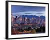 Vancouver skyline in front of North Shore Mountains-Ron Watts-Framed Photographic Print