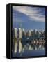 Vancouver Skyline.-Jon Hicks-Framed Stretched Canvas