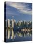 Vancouver Skyline.-Jon Hicks-Stretched Canvas