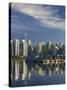 Vancouver Skyline.-Jon Hicks-Stretched Canvas