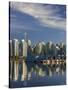 Vancouver Skyline.-Jon Hicks-Stretched Canvas