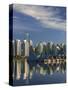 Vancouver Skyline.-Jon Hicks-Stretched Canvas