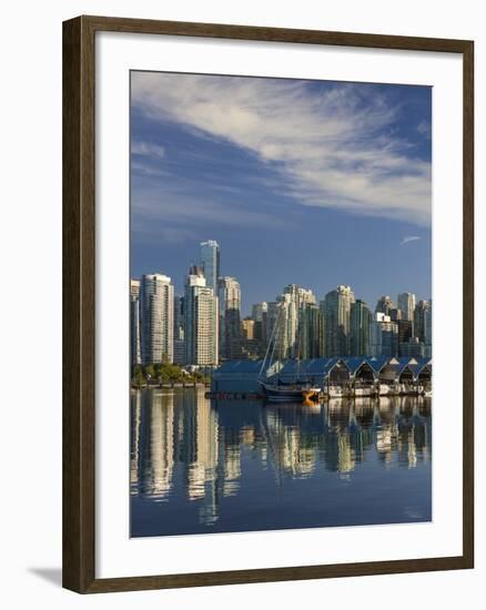 Vancouver Skyline.-Jon Hicks-Framed Photographic Print