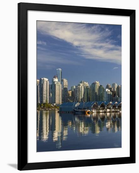 Vancouver Skyline.-Jon Hicks-Framed Photographic Print