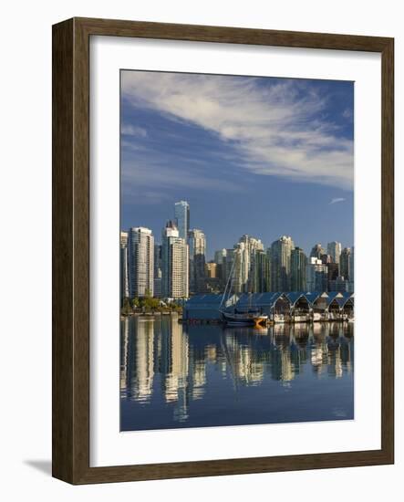 Vancouver Skyline.-Jon Hicks-Framed Photographic Print