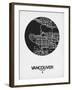 Vancouver Street Map Black on White-NaxArt-Framed Art Print